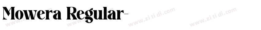 Mowera Regular字体转换